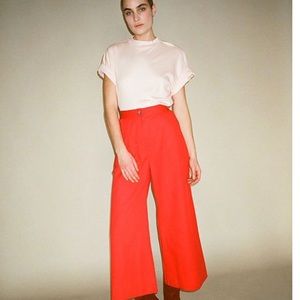 Wray Eli Pant Cropped wise leg in Red Orange